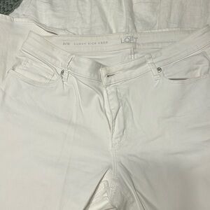 Loft Cropped white pant
